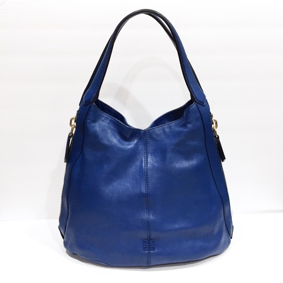 ❤️SOLD❤️Givenchy Blue Lambskin Leather Tinhan Hobo Bag - Picture 2 of 13